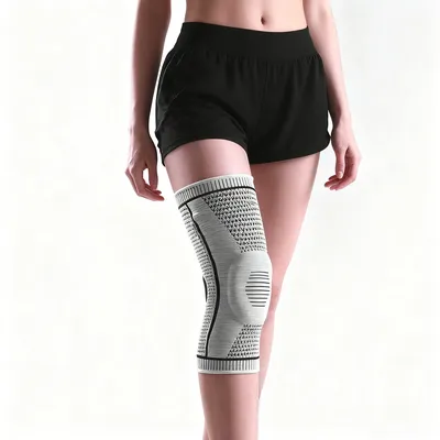 1개 무릎 보호대 스트랩 슬개골 내측 지지대 반월판 실리콘 압박 보호 스포츠 무릎 보호대 농구 러닝 보호대